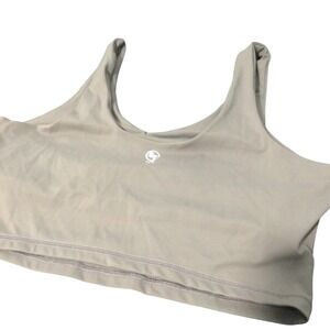 Social Tourist L A Co Sports Bra Tank Top Gray Athletic Workout Activewear L